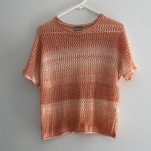 Chico's Peach and Cream Knit Tee